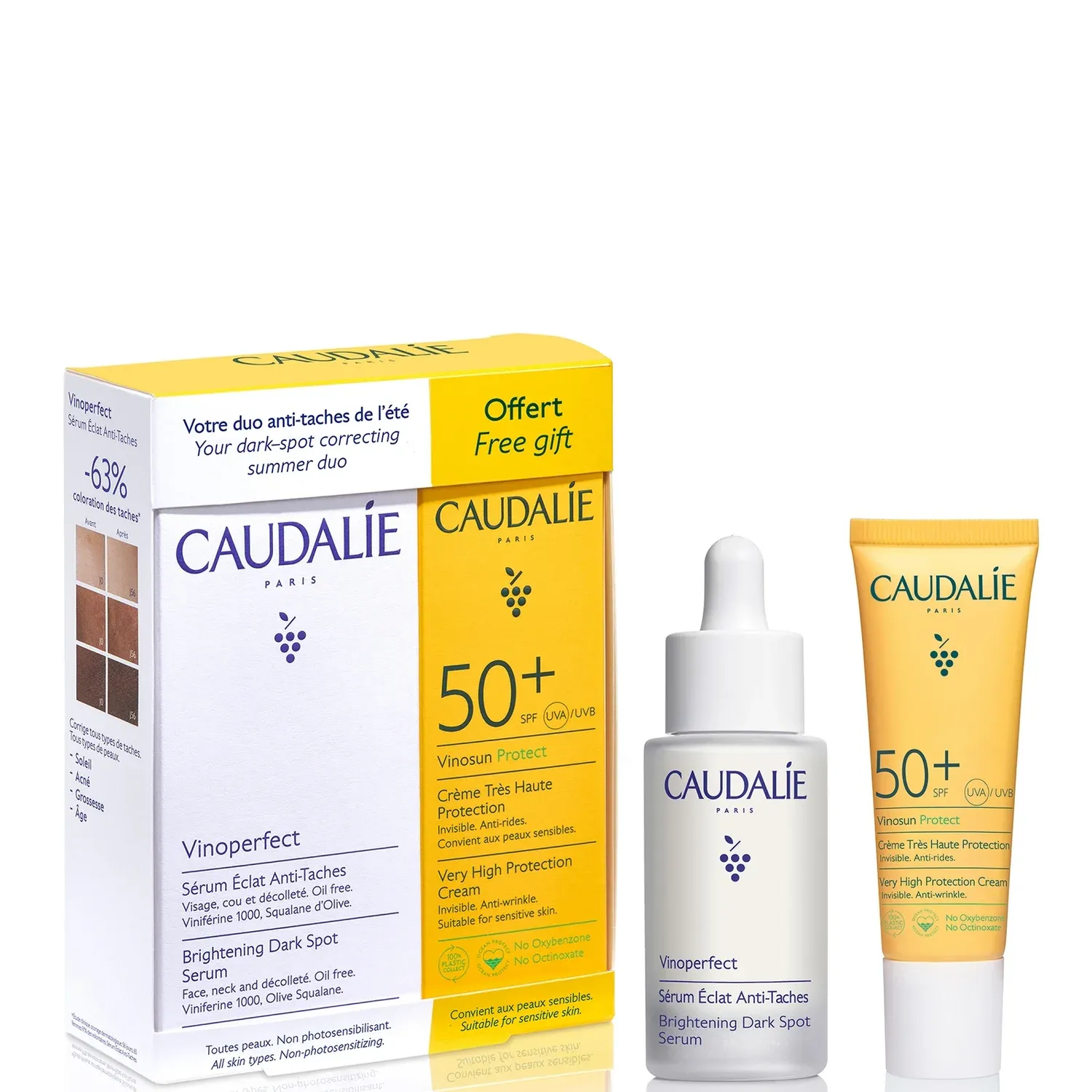 CAUDALIE VINOPERFECT SERUM AND SUNCARE SET