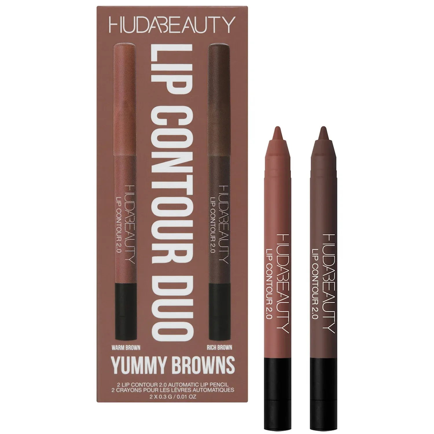 HUDA BEAUTY YUMMY BROWNS LIP CONTOUR DUO