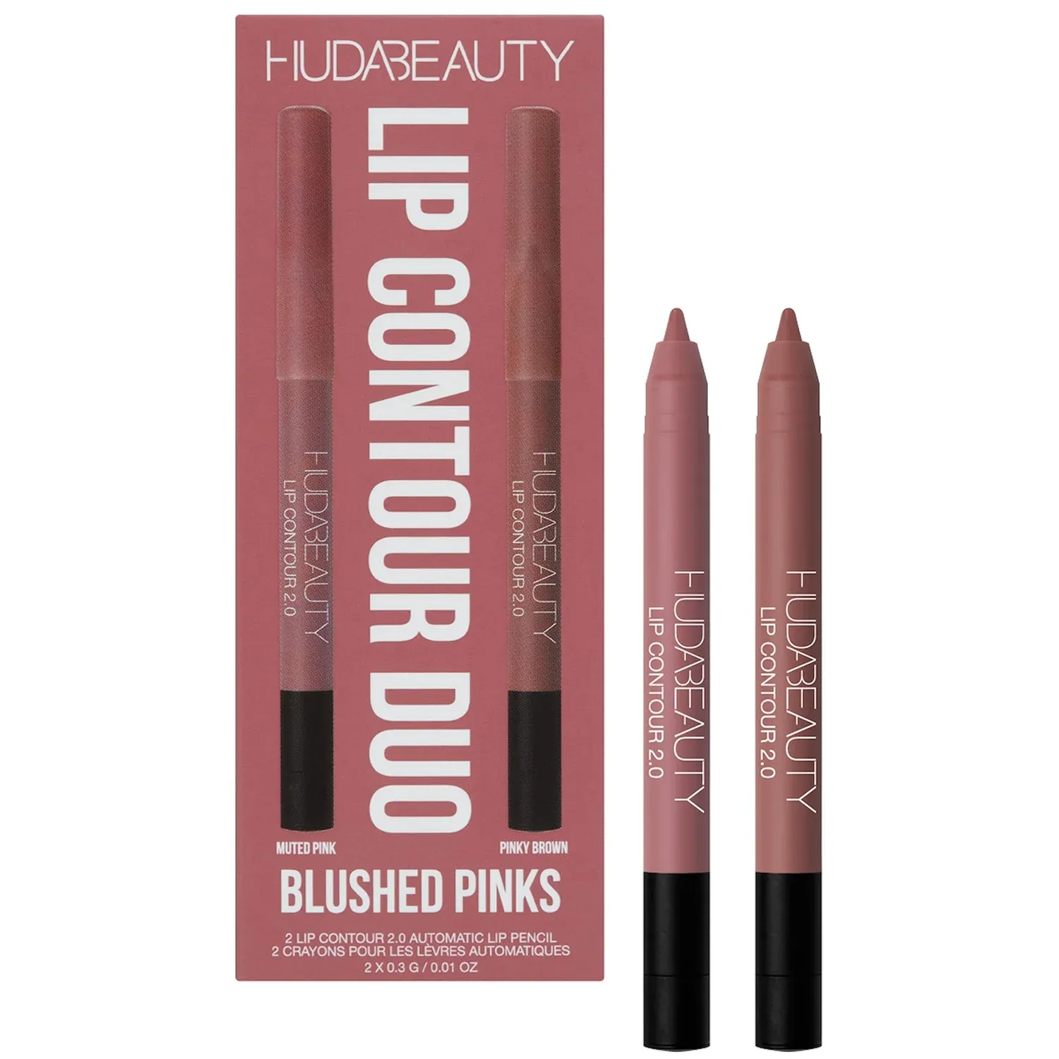 HUDA BEAUTY BLUSHED PINKS LIP CONTOUR DUO
